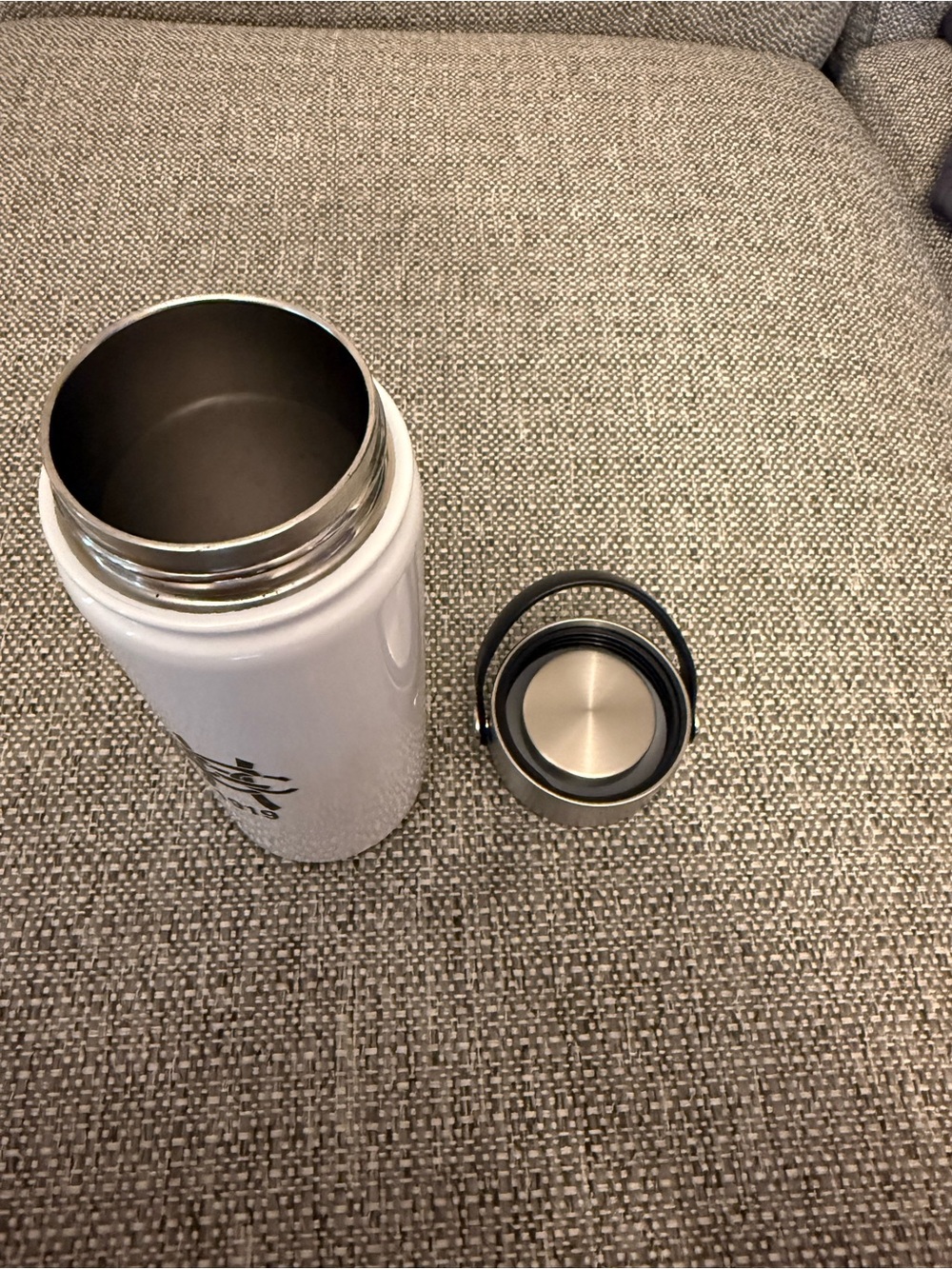 Titleist White Water Bottle with Black Logo and Stainless Cap - Picture 4 of 4